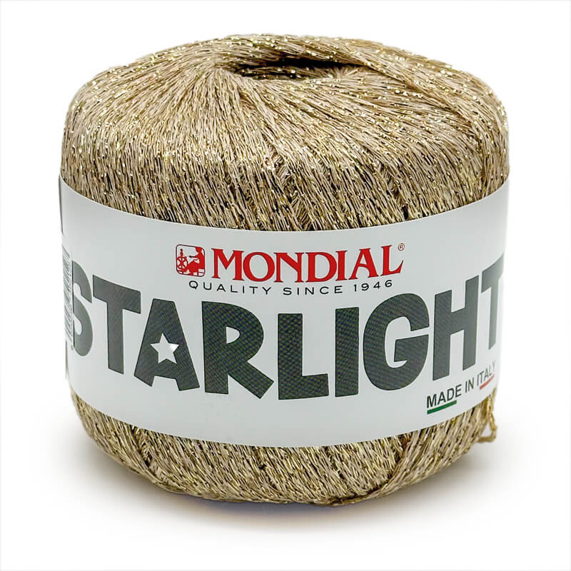 Starlight di lane mondial è un lamè dall'ottima qualità e molto lucente. colore oro
