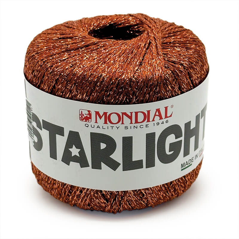 Starlight di lane mondial è un lamè dall'ottima qualità e molto lucente. colore bronzo