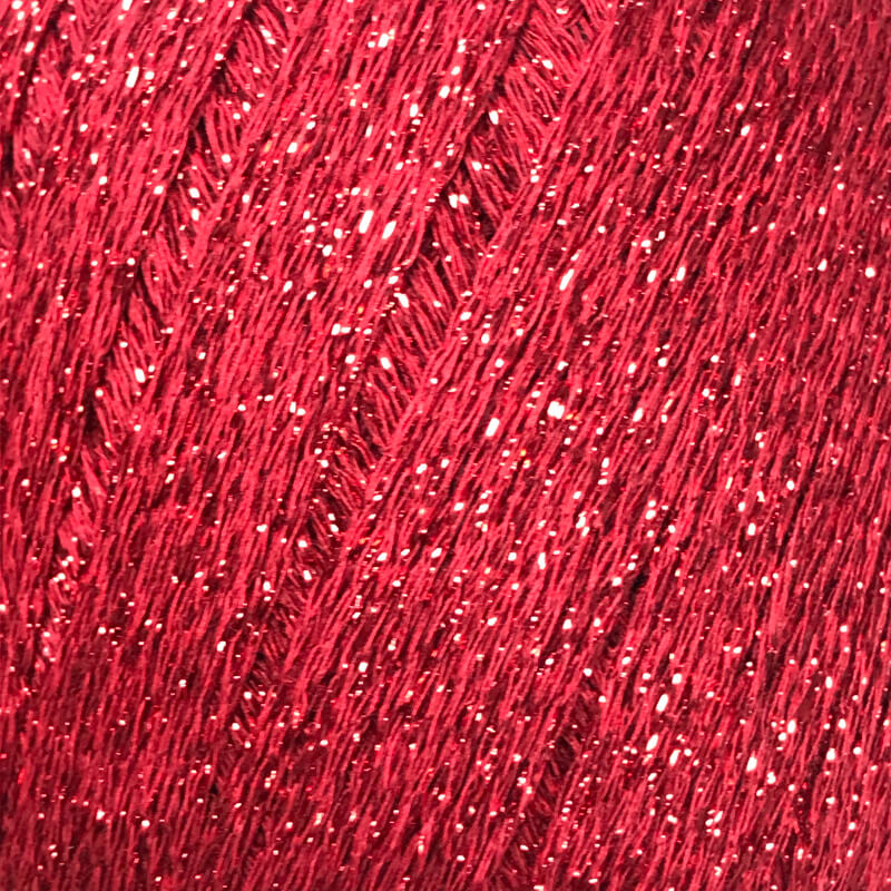 Starlight di lane mondial è un lamè dall'ottima qualità e molto lucente. colore rosso