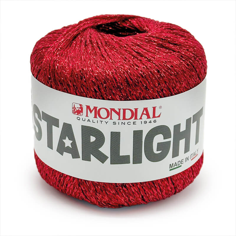 Starlight di lane mondial è un lamè dall'ottima qualità e molto lucente. colore rosso