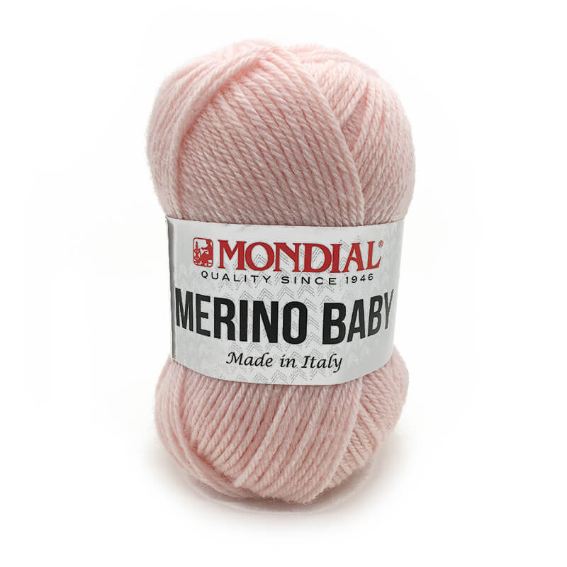 Gomitolo di misto lana merino baby di lane mondial colore rosa