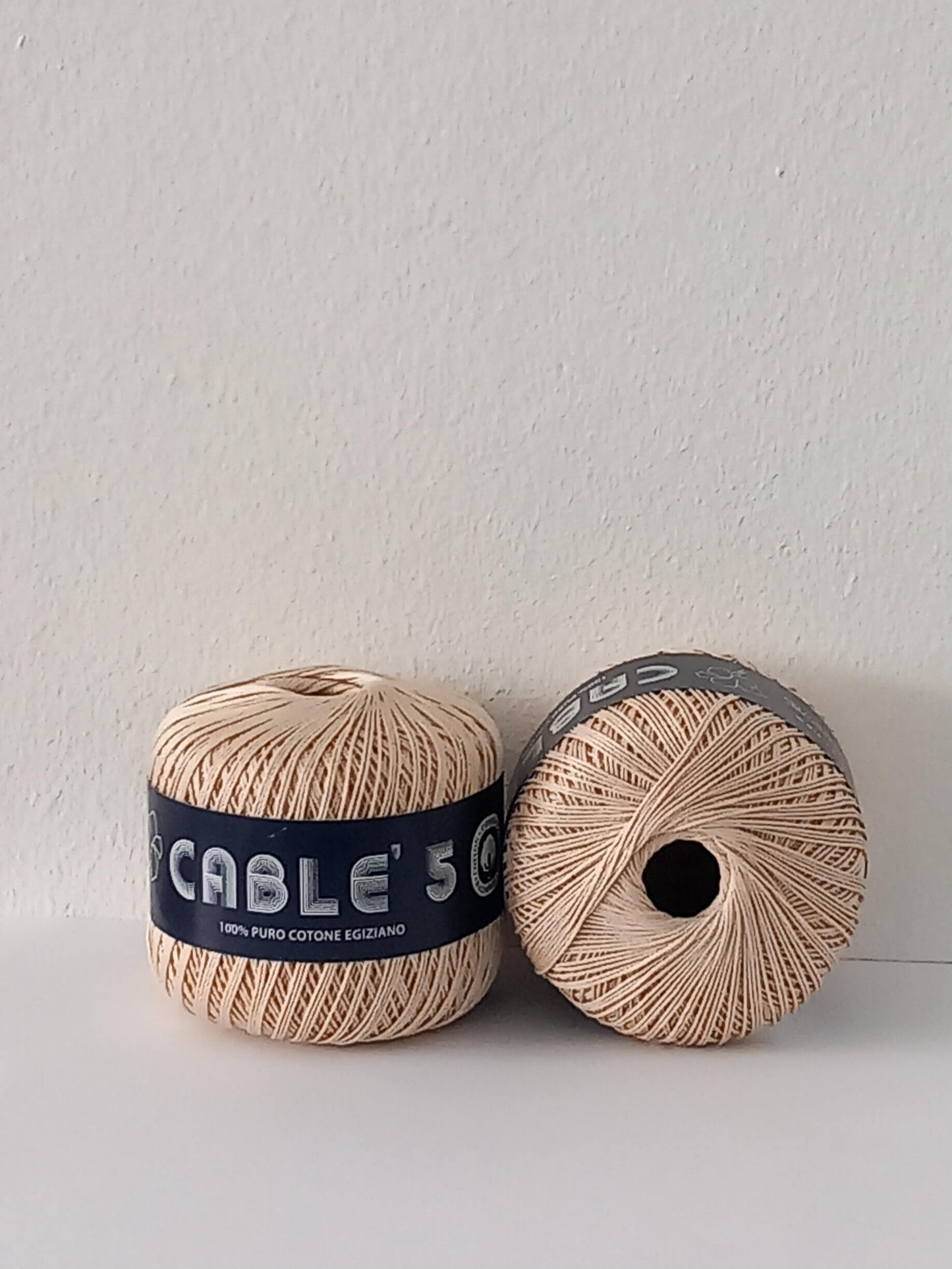 cotone per uncinetto cablè 5 di Rial filati colore beige