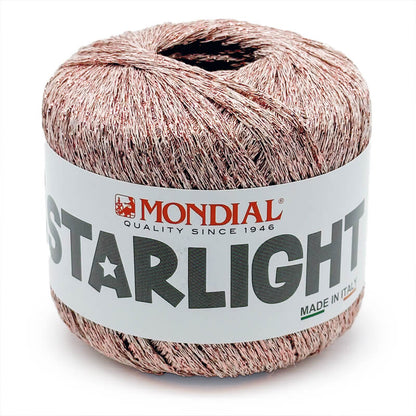 Starlight di lane mondial è un lamè dall'ottima qualità e molto lucente. colore rosa antico