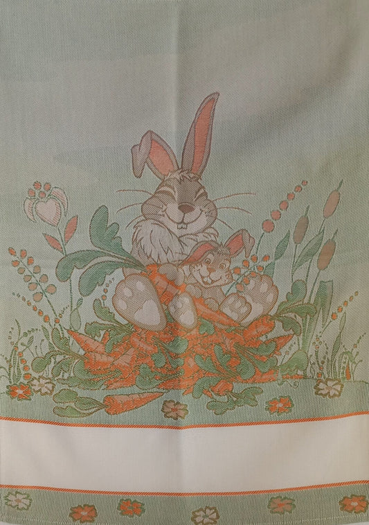 Asciughello - Strofinaccioda ricamare a punto croce bunny realistico
