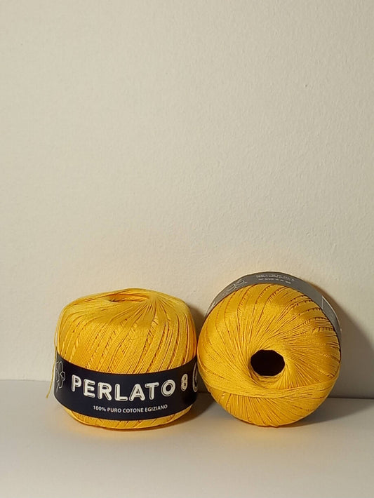 Cotone per uncinetto umero 8 colore giallo